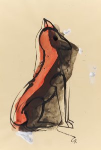 Animale mitologico - rosso da Karl Hofer