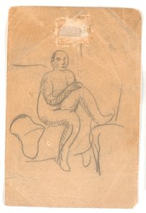 Donna seduta, nuda