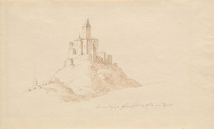 Il vecchio castello di Gutenfeis presso Caub sul Reno da Karl Julius Von Leypold