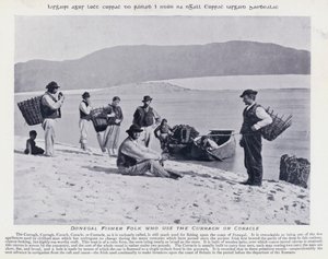 Pescatori di Donegal che usano il Curragh o Coracle da Karl Karlovich Piratsky
