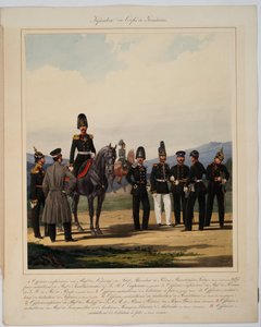 Fanteria del corpo dei granatieri russi - Piratsky, Karl Karlovich (1813-1889) - 1867 - Litografia a colori da Karl Karlovich Piratsky