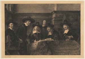 I sindaci della corporazione dei drappieri, da Rembrandt da Karl Köpping