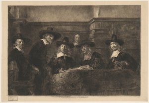 I sindaci della corporazione dei drappieri, da Rembrandt da Karl Köpping