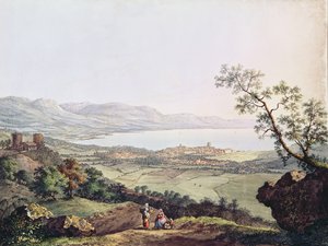 Veduta di Ginevra da Saconex in Savoia da Karl Ludwig Hackert