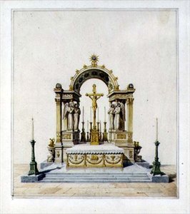 Progetto per un altare maggiore neoclassico da Karl Ludwig Wilhelm Zanth