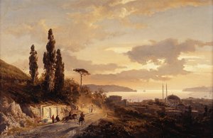 Una Vista di Costantinopoli e del Bosforo dal Lato Asiatico, 1864 da Karl Paul Themistocles von Eckenbrecher