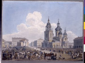 La piazza del mercato del fieno e la chiesa dell