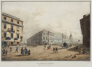 Veduta di Sadovaya Street a San Pietroburgo da Karl Pavlovich Beggrov