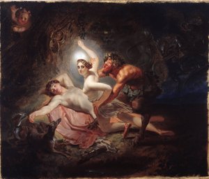 Diana, Endimione e un satiro