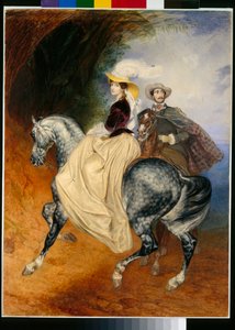 I cavalieri: ritratti di Eugene Mussard e di sua moglie Emilie da Karl Pavlovich Bryullov