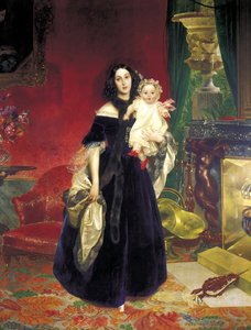 Maria Arkadyevna Stolypina Beck con sua figlia da Karl Pavlovich Bryullov