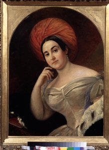 Ritratto della comica Ekaterina Semyonova da Karl Pavlovich Bryullov
