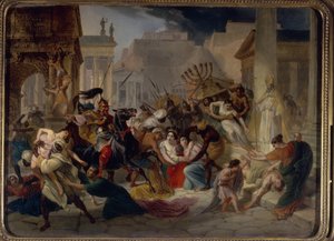 Il sacco di Roma nel 455: Genserico e i Vandali invadono Roma. Dipinto di Karl Pavlovich Briullov