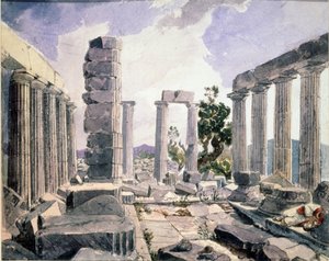 Veduta del Tempio di Apollo Epicurio a Bassae da Karl Pavlovich Bryullov