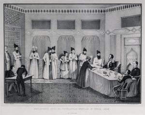 Firma del Trattato di Turkmenchay, 1828 da Karl Petrovich Beggrov