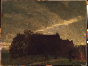 Un villaggio in autunno da Karl Wendel