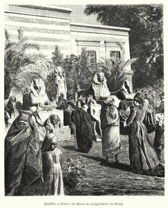 Portico del Museo Egizio di Antichità, Bulaq, Cairo, Egitto da Karl Wilhelm Gentz