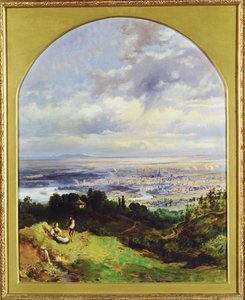Blick auf Wien - Vienna intorno al 1860 ... (dipinto su tela) da Karl the Elder Schweninger