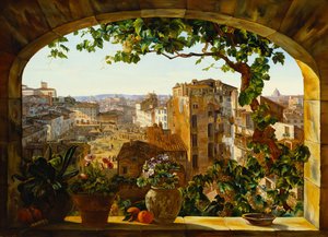 Piazza Barberini, Roma, 1830 da Karl von Bergen