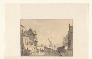 Vista di un canale in una città