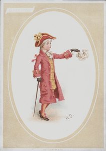 Ragazzo in abito rosso, che agita un fazzoletto da Kate (after) Greenaway