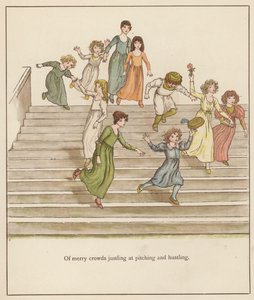 Illustrazione di Kate Greenaway per Il pifferaio di Hamelin di Robert Browning