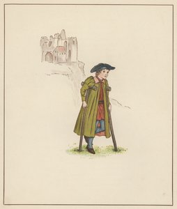 Illustrazione di Kate Greenaway per Il pifferaio di Hamelin di Robert Browning da Kate (after) Greenaway