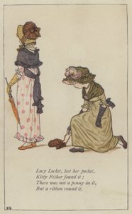 Lucy Locket ha perso la tasca (litografia a colori) da Kate (after) Greenaway