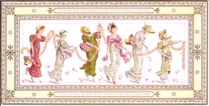 Cartolina vittoriana di auguri di un bambino con una sciarpa gialla al collo, c.1880 da Kate Greenaway