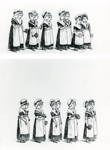 Bambini di carità, c.1880 (incisione) da Kate Greenaway