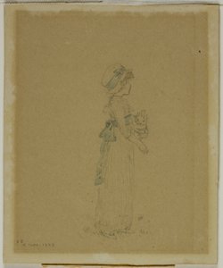 Ragazza con gatto da Kate Greenaway