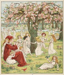 Come i loro bambini furono rapiti, da Il pifferaio di Hamelin, pub. 1888 da Kate Greenaway