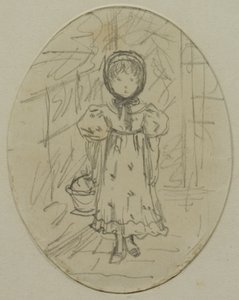 Bambina in un giardino da Kate Greenaway