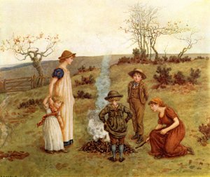 Il fuoco di bastoni di Kate Greenaway da Kate Greenaway
