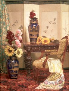 Girasoli e malvarosa, 1889 da Kate Hayllar