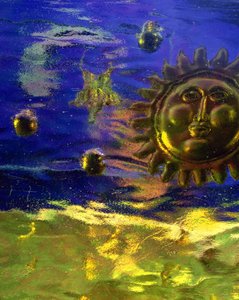 Sole blu e oro da Katherine Fawssett