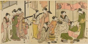 Intorno al Kotatsu da Katsukawa Shuncho
