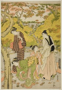 Picnic in Autunno da Katsukawa Shuncho
