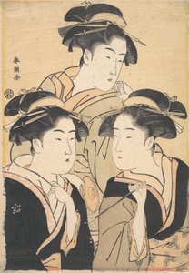 Tre bellezze, fine XVIII secolo da Katsukawa Shuncho