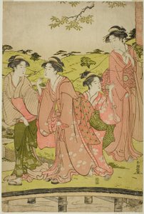 Donne che visitano un santuario di Inari