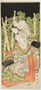 Attore Segawa Kikunojô III Forse nel ruolo di Ono no Komachi in "Komachi Village: Capodanno a teatro" ("Komachimura shibai no shôgatsu")