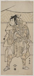 Ichikawa Monnosuke II come samurai da Katsukawa Shunei