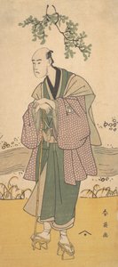 Il Terzo Bando Hikosaburo come un Uomo in Piedi sulla Riva di un Fiume da Katsukawa Shun
