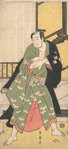 Il terzo Sawamura Sojuro come un uomo in piedi con i piedi ampiamente divaricati, ca. 1795