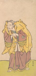 Nakamura Tomijuro come un vecchio con una barba rada, ca. 1780 da Katsukawa Shunko