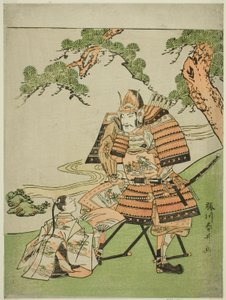 Il guerriero Kusunoki Masashige (1294-1336) che si congeda dal figlio Masatsura da Katsukawa Shunsei