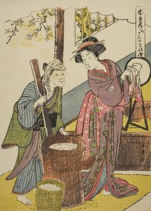 Atto Sei: Casa di Yoichibei dalla commedia Chushingura (Tesoro dei Fedeli), c.1779-80 (stampa xilografica a colori; chuban)
