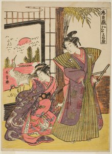 Atto Due: La Casa di Kakogawa Honzo dalla commedia Chushingura (Tesoro dei Fedeli Retainers) da Katsukawa Shunsho