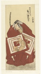 Attore Ichikawa Ebizo II in un ruolo di shibaraku