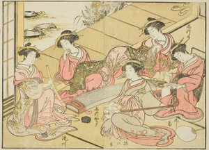 Cortigiane del Tamaya, dal libro "Specchio delle belle donne dei quartieri del piacere," vol. 1 da Katsukawa Shunsho
